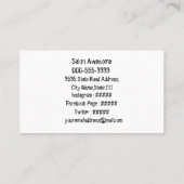 CARTE DE VISITE カラフルなペイントのデザイン (Dos)