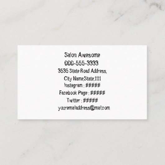 CARTE DE VISITE カラフルなペイントのデザイン (Dos)