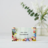 CARTE DE VISITE カラフルな花の明るくてカワイイデザイン (Debout devant)