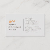 CARTE DE VISITE グリーンカラーのレター風デザイン (Dos)