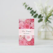 CARTE DE VISITE ピンクの花のかわいい名刺 (Debout devant)