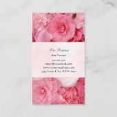 CARTE DE VISITE ピンクの花のかわいい名刺 (Dos)
