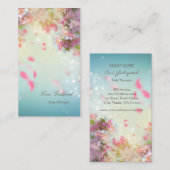 CARTE DE VISITE ピンクの花びらが舞うオシャレな名刺 (Devant / Derrière)