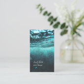 CARTE DE VISITE ブルーグリーンのウォーター水のデザイン (Debout devant)