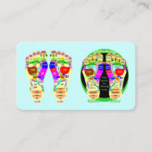 CARTE DE VISITE リフレクソロジーの足の地図 ポスター (Devant)