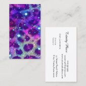 CARTE DE VISITE レオパードと宇宙のデザイン (Devant / Derrière)