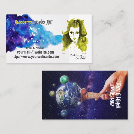 CARTE DE VISITE 個性的なアーティストの (Devant / Derrière)