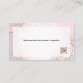 CARTE DE VISITE 写真入り 花柄 パープル ピンク 美しい サロン スクール 美容 名刺♡ (Dos)