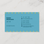 Carte De Visite 名刺 Triangle Cat 猫 トライアングル / 水色 Business Card (Dos)