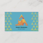 Carte De Visite 名刺 Triangle Cat 猫 トライアングル / 水色 Business Card (Devant)
