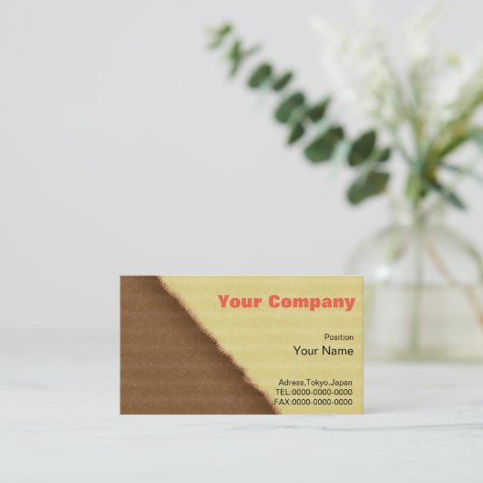 CARTE DE VISITE 和紙のような (Debout devant)