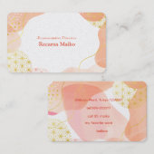 CARTE DE VISITE 和風デザイン名刺 ピンクゴールド (Devant / Derrière)