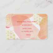 CARTE DE VISITE 和風デザイン名刺 ピンクゴールド (Dos)