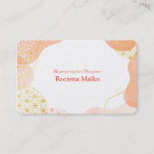 CARTE DE VISITE 和風デザイン名刺 ピンクゴールド (Devant)