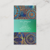 CARTE DE VISITE 大人女子に上品なでオシャレな青の名刺 (Dos)