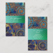 CARTE DE VISITE 大人女子に上品なでオシャレな青の名刺 (Devant / Derrière)