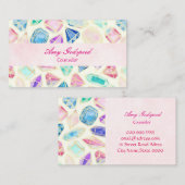 CARTE DE VISITE 宝石のイラスト 横型 名刺 (Devant / Derrière)