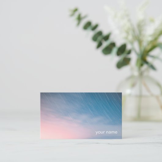 CARTE DE VISITE 明け方の空と流星 シンプルな名刺 ビジネスカード ショップカード (Debout devant)