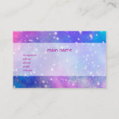 CARTE DE VISITE 星がキラキラ輝く宇宙のイラストを使った名刺 (Dos)