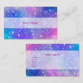 CARTE DE VISITE 星がキラキラ輝く宇宙のイラストを使った名刺 (Devant / Derrière)