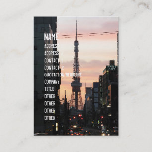 Carte De Visite 東京タワー日の出 de lever de soleil de tou
