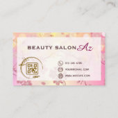 CARTE DE VISITE 桜とゴールド ピンク 美しい サロン スクール 美容 名刺♡ (Dos)