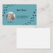 CARTE DE VISITE 猫(飼い猫)の写真と名前が入れられる 名刺 (Devant / Derrière)