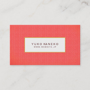 CARTE DE VISITE 赤 と 金 ェ の パ ロ ン