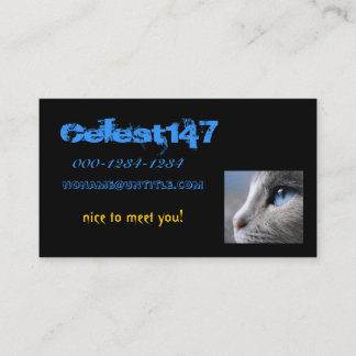 CARTE DE VISITE 青い目の猫　ロシアンブルーの名刺