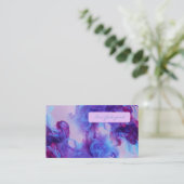 CARTE DE VISITE 青と紫のスモークデザイン (Debout devant)
