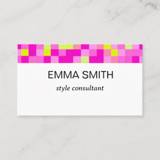 CARTE DE VISITE 鮮やかなギンガムチェックのキュートな名刺