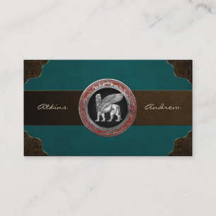Carte De Visite [001] Lion ailé assyrien - Lamassu argenté