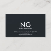 Carte de visite 001 - Madame Elegance, gris/noir (Dos)