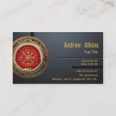 Carte De Visite [001] Vegvisir - Gold Viking Magic Runic Compass (Dos)