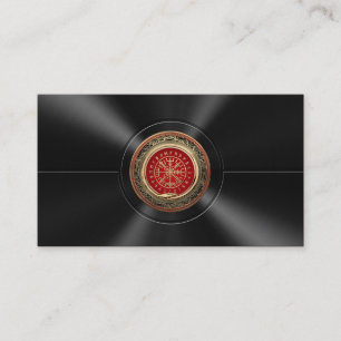 Carte De Visite [001] Vegvisir - Gold Viking Magic Runic Compass