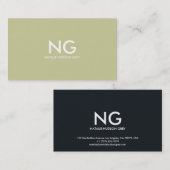 Carte de visite 001a - Madame Elegance, or/noir (Devant / Derrière)