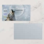 Carte de visite 02customizable de loup d'hurlement (Devant / Derrière)