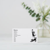 CARTE DE VISITE 039 & 007 CHATS NOIRS ANIMAUX ANIMAUX DESSINS (Debout devant)