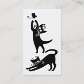 CARTE DE VISITE 039 & 007 CHATS NOIRS ANIMAUX ANIMAUX DESSINS (Dos)