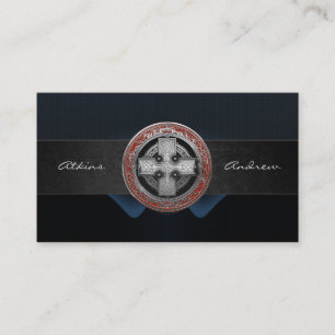 Carte De Visite [100] Ancienne Croix de noeud d'argent sacré celti