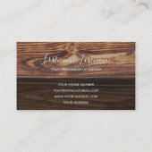 Carte De Visite 100% bois organique surface rectangle gris monogra (Dos)