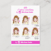 Carte De Visite 100 Brosse à sourcils Microbalding Étui (Devant)