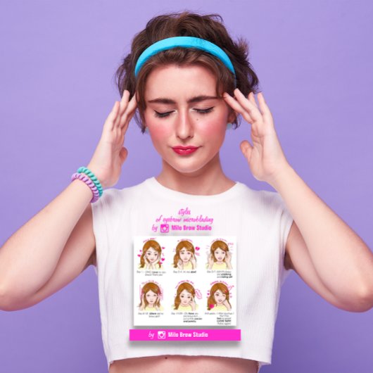 Carte De Visite 100 Brosse à sourcils Microbalding Étui