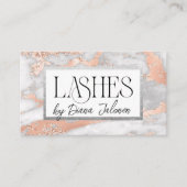 Carte De Visite 100 cils Rendez-vous rappel Rose marbre (Devant)