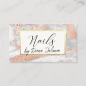 Carte De Visite 100 clous Rendez-vous rappel Rose marbre (Devant)