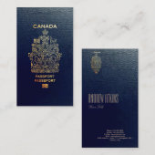 Carte De Visite [100] Couverture canadienne du passeport (Devant / Derrière)