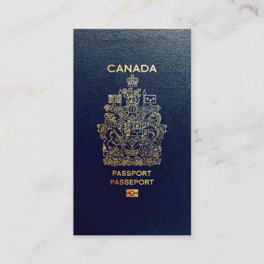 Carte De Visite [100] Couverture canadienne du passeport (Devant)