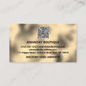 Carte De Visite 100 INSÉRER QRCODE 10%OFF Logo Merci or (Dos)