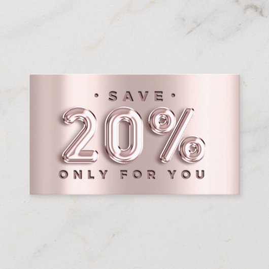 Carte De Visite 100 INSÉRER QRCODE 20%OFF Rose de logo personnalis (Devant)