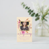 Carte De Visite 100 Jolie prière florale funéraire (Debout devant)